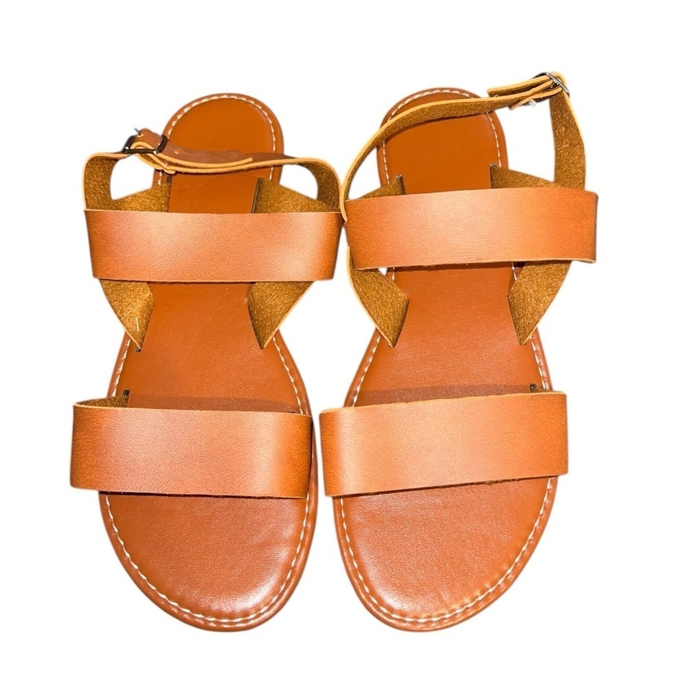 Zulily Brown Faux Leather Sandals – Size 7